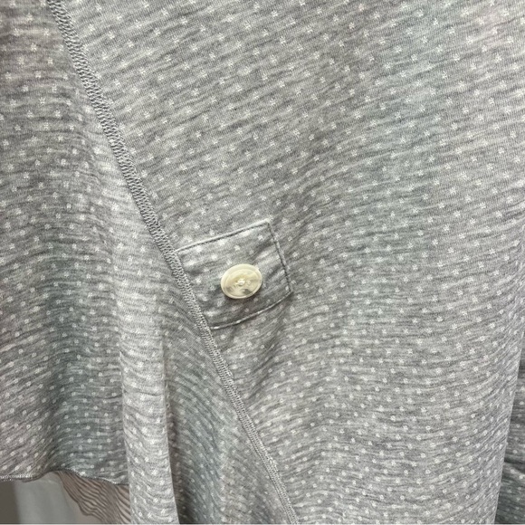 Cabi ATC Reversible Cape XS/S Gray White Travel Lounge wear cotton poncho Spring - Picture 5 of 15